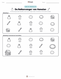 De Rattenvanger van Hamelen - Duits afdrukbare werkblad voorbeeld