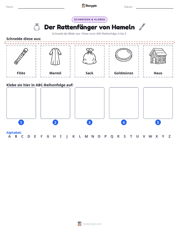 Schneiden & Einfügen Alphabet