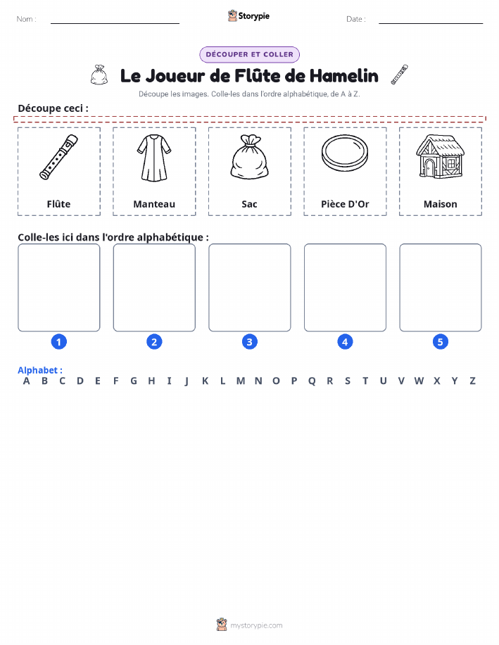 Découper & Coller l'Alphabet