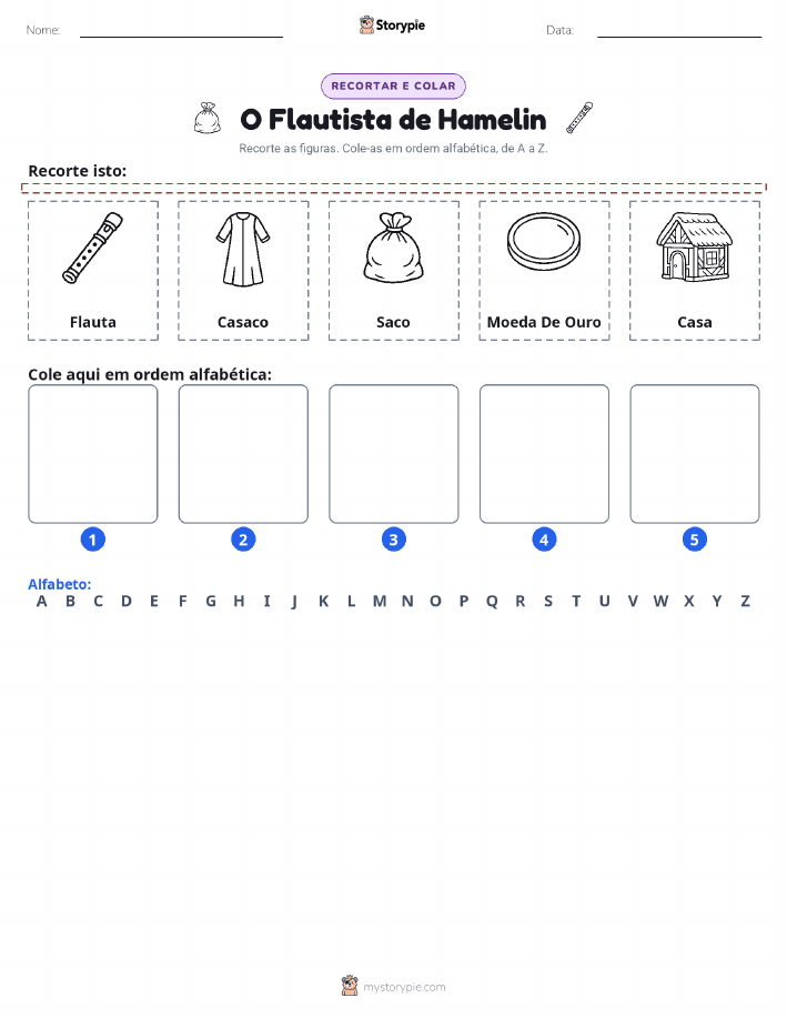 Recortar & Colar Alfabeto