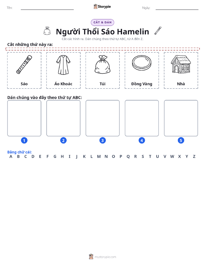 Cắt & Dán Chữ Cái