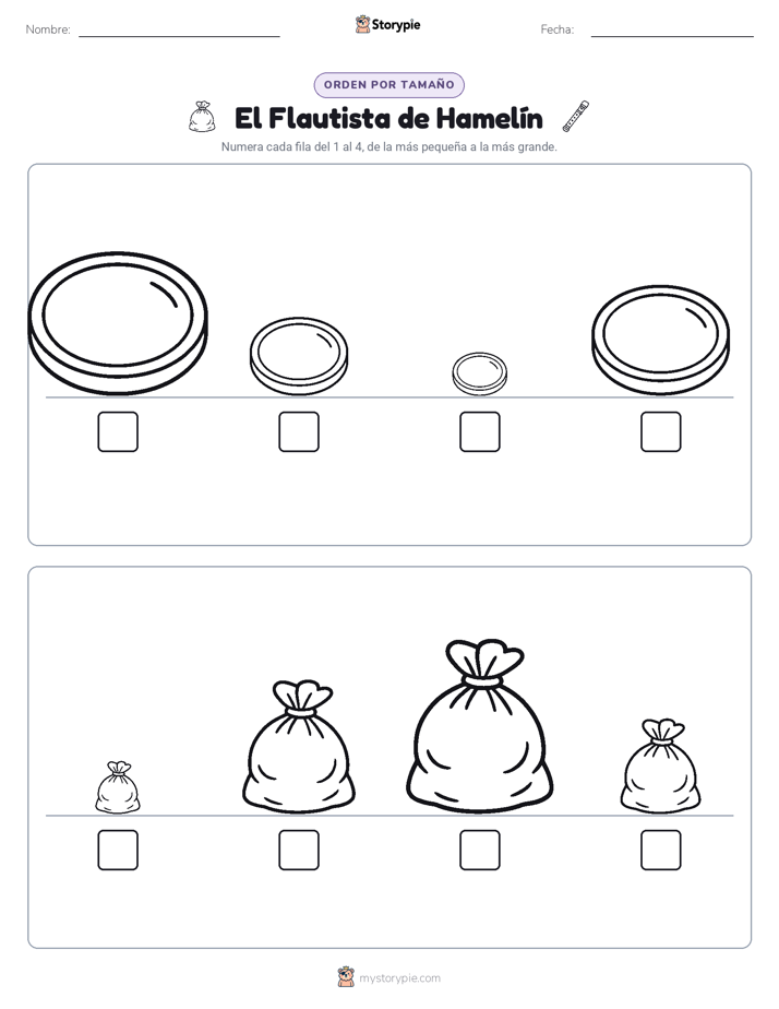 Orden de Tamaños