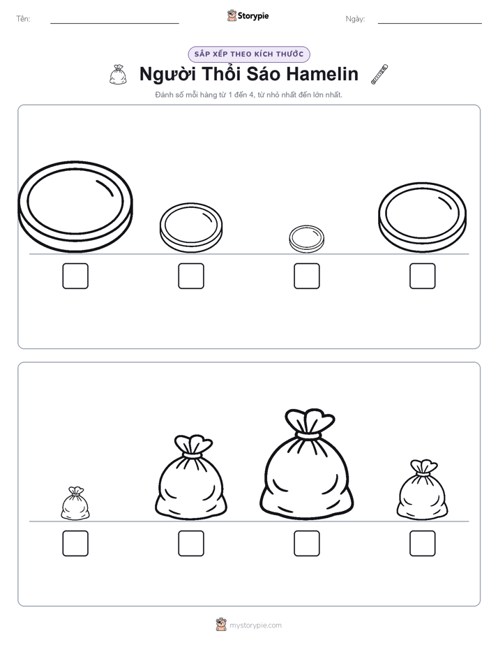 Thứ Tự Kích Thước