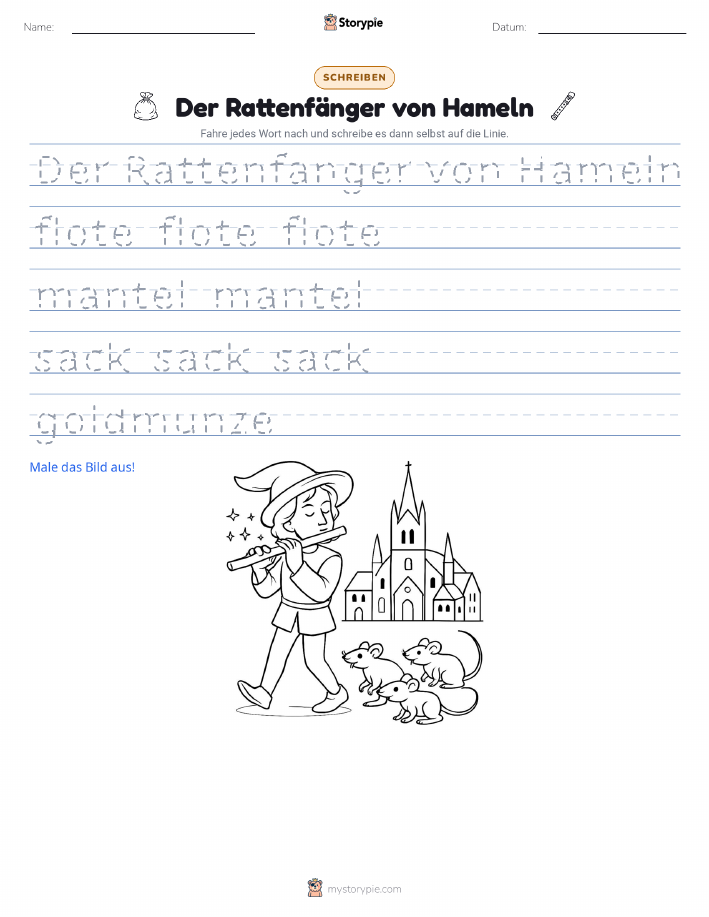 Schreibübung