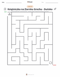 Podgląd drukowalnego arkusza ćwiczeń Księżniczka na ziarnku grochu - duńska