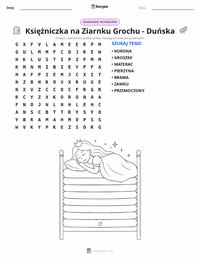 Podgląd drukowalnego arkusza ćwiczeń Księżniczka na ziarnku grochu - duńska
