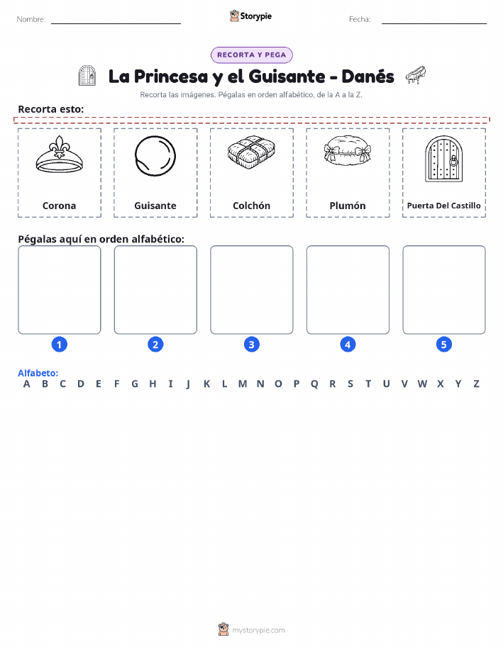 Cortar y Pegar el Alfabeto