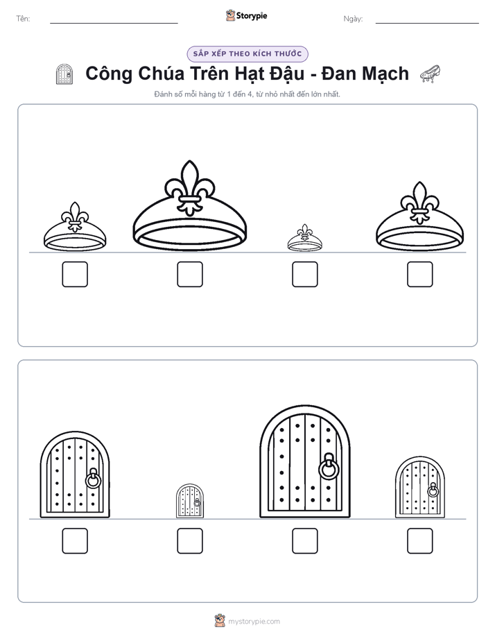 Thứ Tự Kích Thước