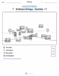 Podgląd drukowalnego arkusza ćwiczeń Królowa Śniegu - duńska