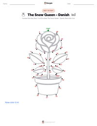 The Snow Queen - Danish printable worksheet preview