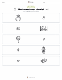 The Snow Queen - Danish printable worksheet preview