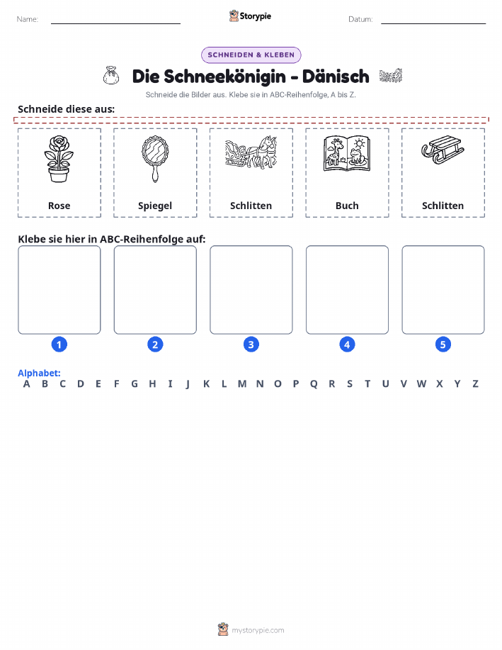 Schneiden & Einfügen Alphabet