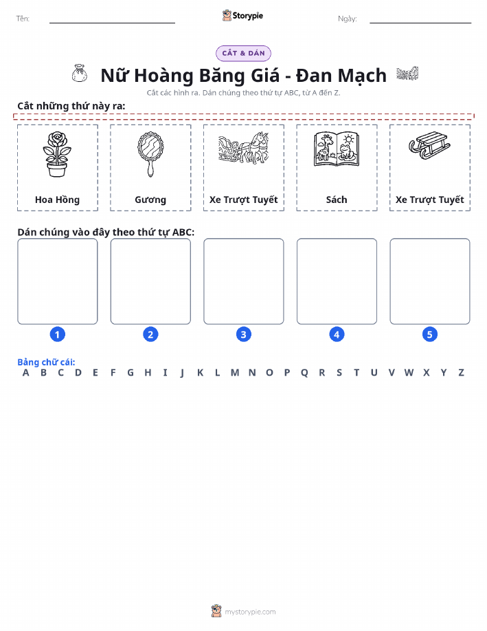 Cắt & Dán Chữ Cái