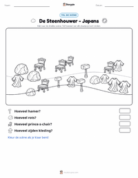 De Steenhouwer - Japans afdrukbare werkblad voorbeeld
