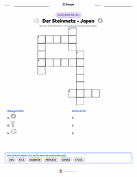 Der Steinhauer - Japanisch druckbare Arbeitsblatt Vorschau