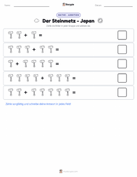 Der Steinhauer - Japanisch druckbare Arbeitsblatt Vorschau