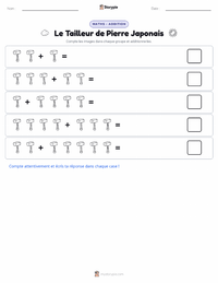 Aperçu de la feuille de travail imprimable Le Tailleur de Pierre - Japonais