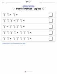 De Steenhouwer - Japans afdrukbare werkblad voorbeeld