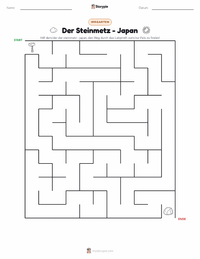 Der Steinhauer - Japanisch druckbare Arbeitsblatt Vorschau