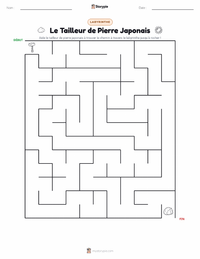 Aperçu de la feuille de travail imprimable Le Tailleur de Pierre - Japonais