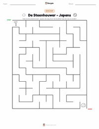 De Steenhouwer - Japans afdrukbare werkblad voorbeeld