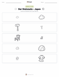 Der Steinhauer - Japanisch druckbare Arbeitsblatt Vorschau