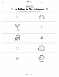 Aperçu de la feuille de travail imprimable Le Tailleur de Pierre - Japonais