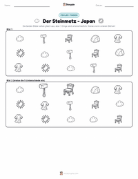 Der Steinhauer - Japanisch druckbare Arbeitsblatt Vorschau