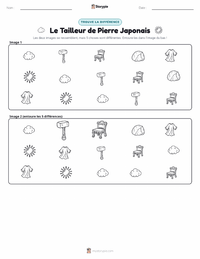 Aperçu de la feuille de travail imprimable Le Tailleur de Pierre - Japonais