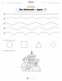 Der Steinhauer - Japanisch druckbare Arbeitsblatt Vorschau