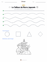 Aperçu de la feuille de travail imprimable Le Tailleur de Pierre - Japonais