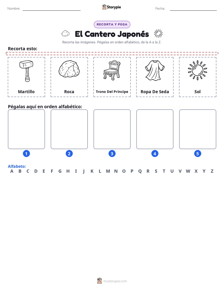Cortar y Pegar el Alfabeto