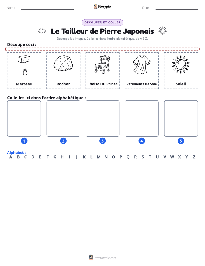 Découper & Coller l'Alphabet