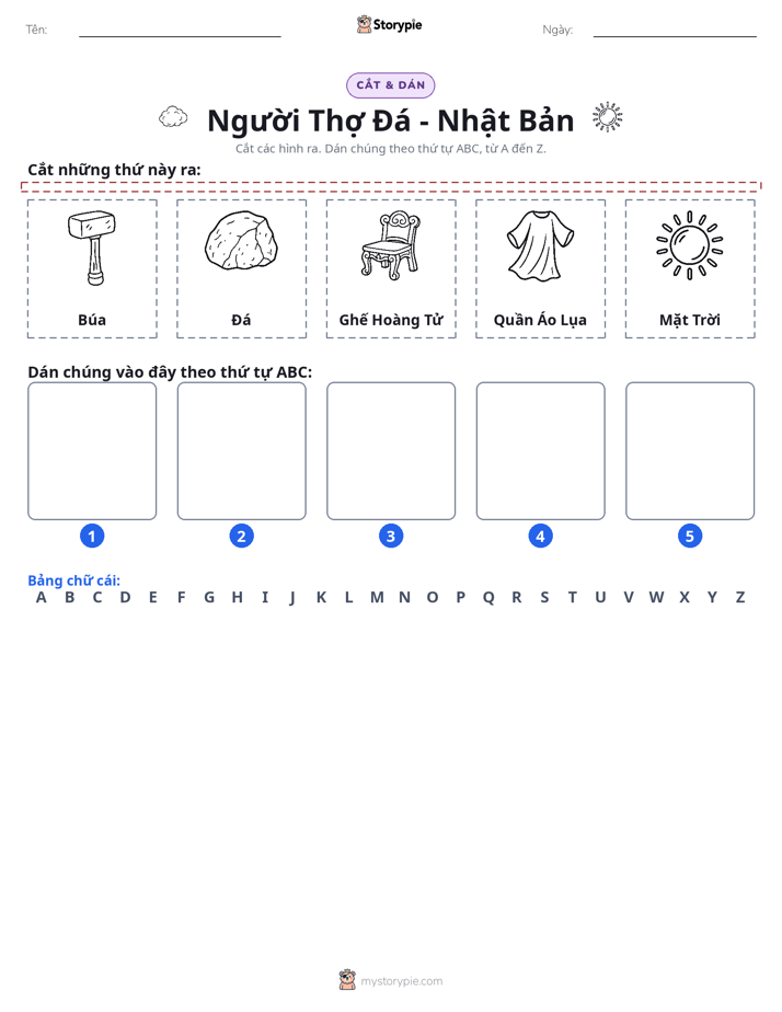 Cắt & Dán Chữ Cái