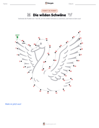 Die wilden Schwäne - Dänisch druckbare Arbeitsblatt Vorschau