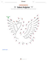 Yaban Kuğuları - Danimarka yazdırılabilir çalışma sayfası önizlemesi