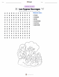 Aperçu de la feuille de travail imprimable Les Cygnes Sauvages - Danois
