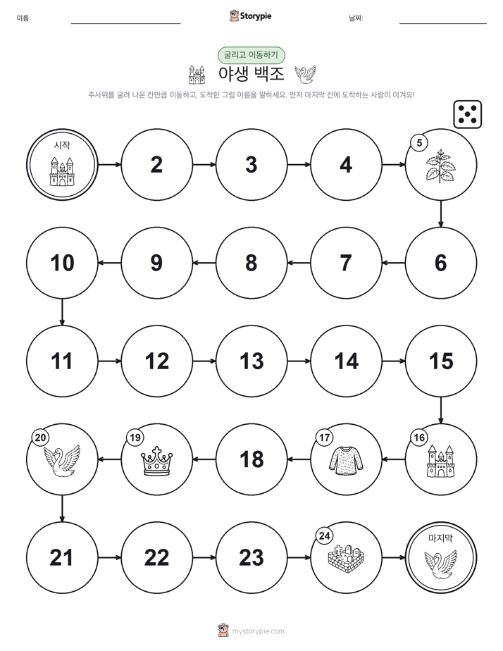 주사위 굴리고 이동하기 게임