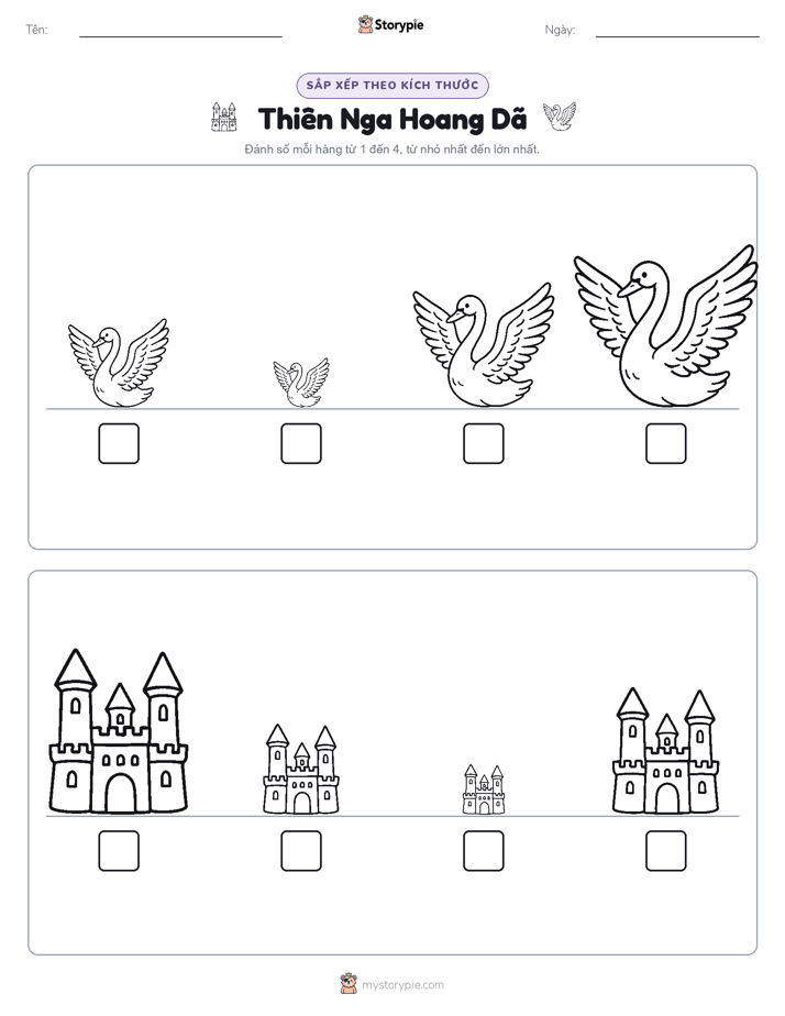 Thứ Tự Kích Thước