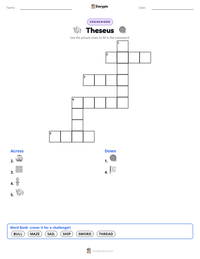 Theseus printable worksheet preview