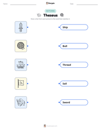 Theseus printable worksheet preview