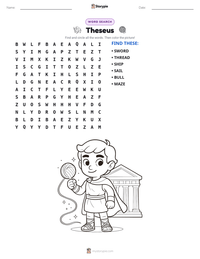 Theseus printable worksheet preview