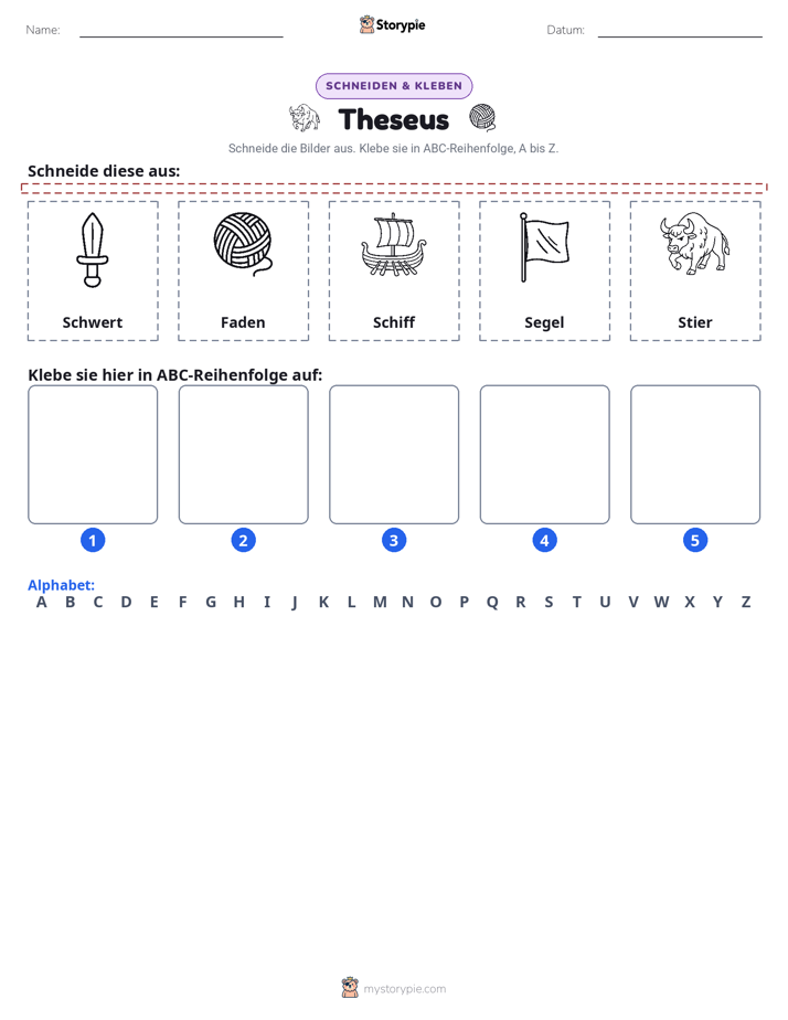 Schneiden & Einfügen Alphabet
