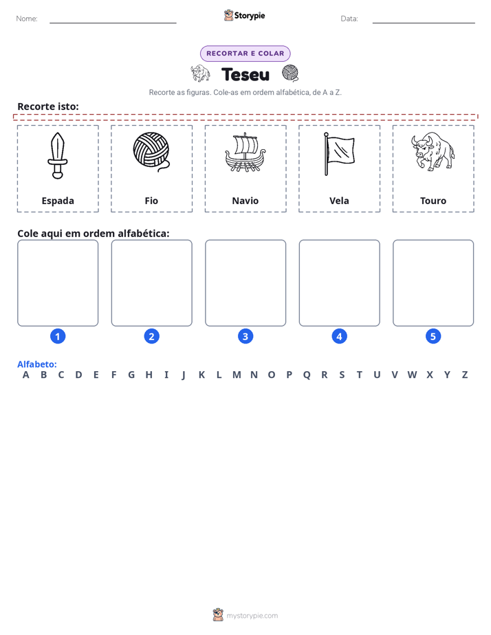Recortar & Colar Alfabeto