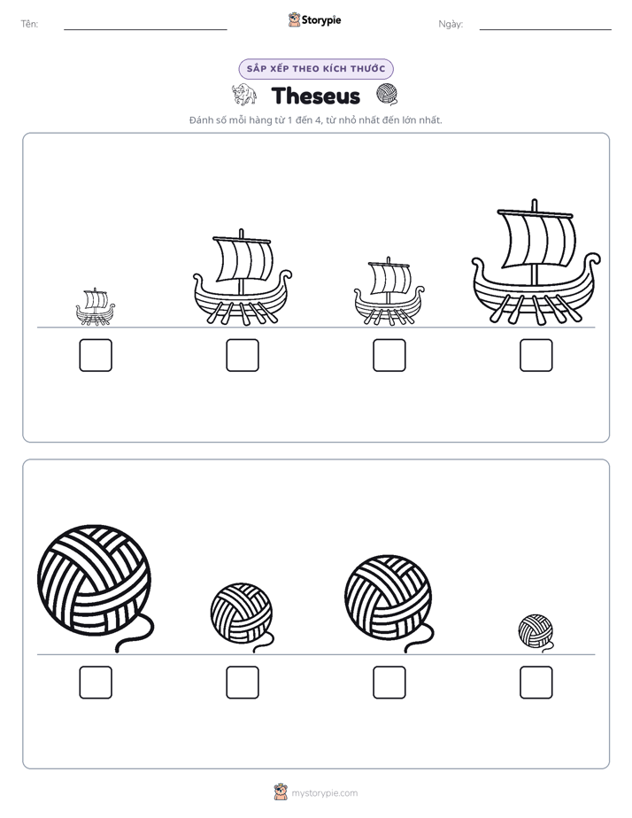 Thứ Tự Kích Thước