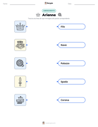 Anteprima della scheda stampabile di Arianna