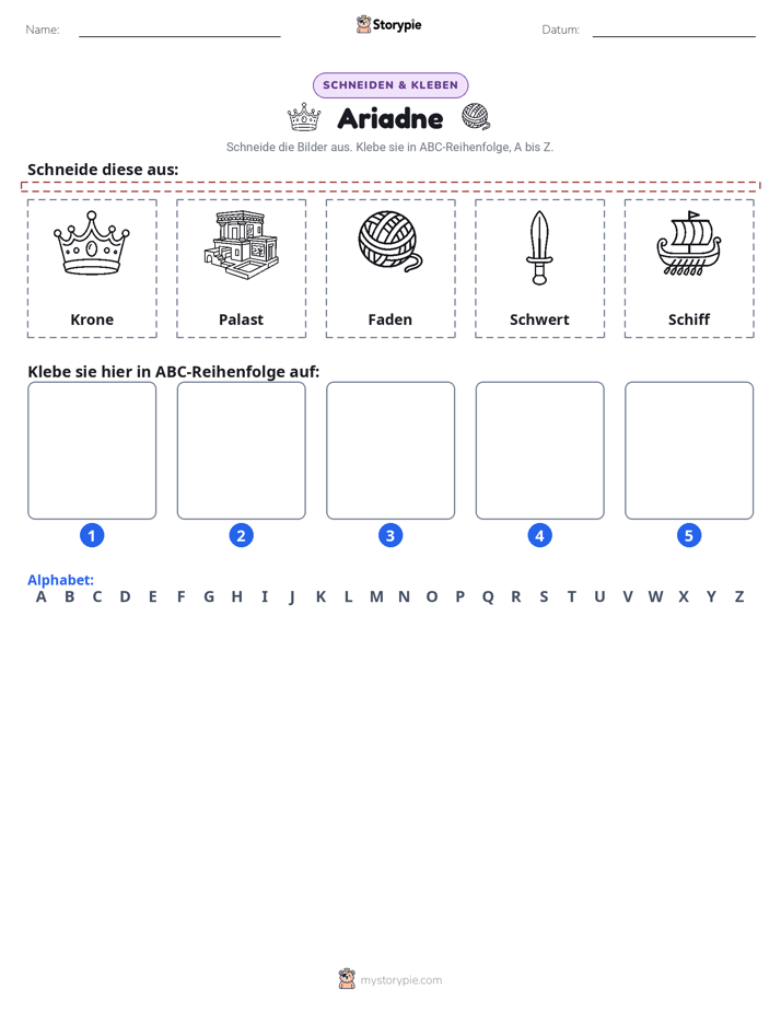 Schneiden & Einfügen Alphabet