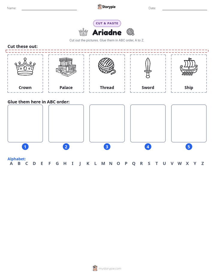 Cut & Paste Alphabet