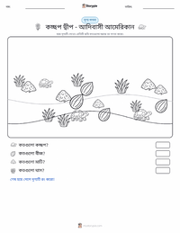 কচ্ছপ দ্বীপ - আদিবাসী আমেরিকান মুদ্রণযোগ্য কাজের পৃষ্ঠার প্রিভিউ