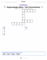 Kaplumbağa Adası - Yerli Amerikalı yazdırılabilir çalışma sayfası önizlemesi